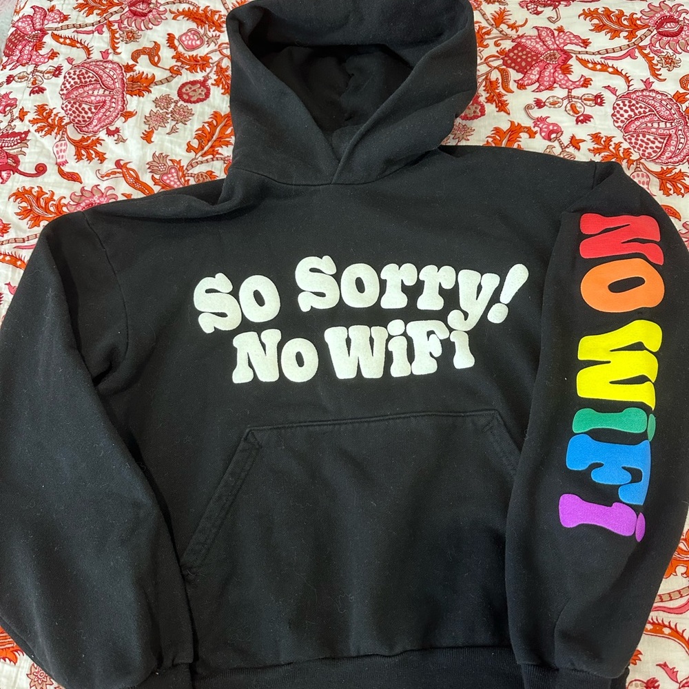 Madhappy So Sorry No WIFI Black Hoodie, size XS